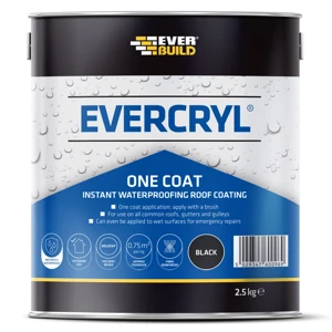 Everbuild Evercryl One Coat Black, 2.5kg